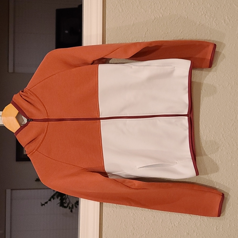 Uniqlo Zip Up Hoodie Pink/White Color Block Sz. XS